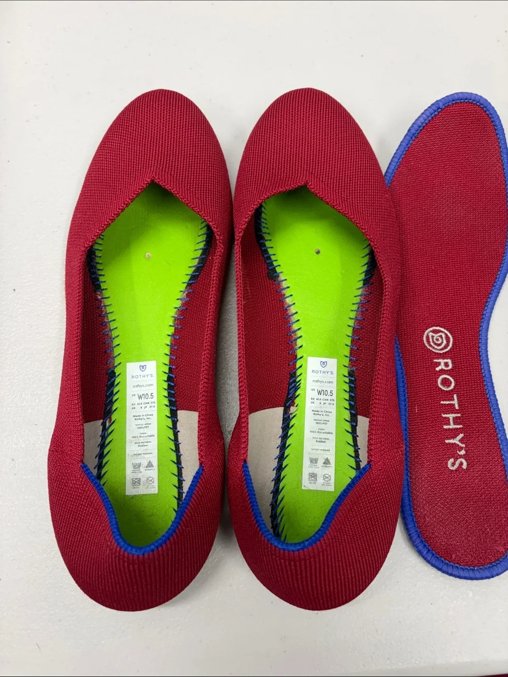 Rothy’s The Flat Scooter Red Sz 10.5